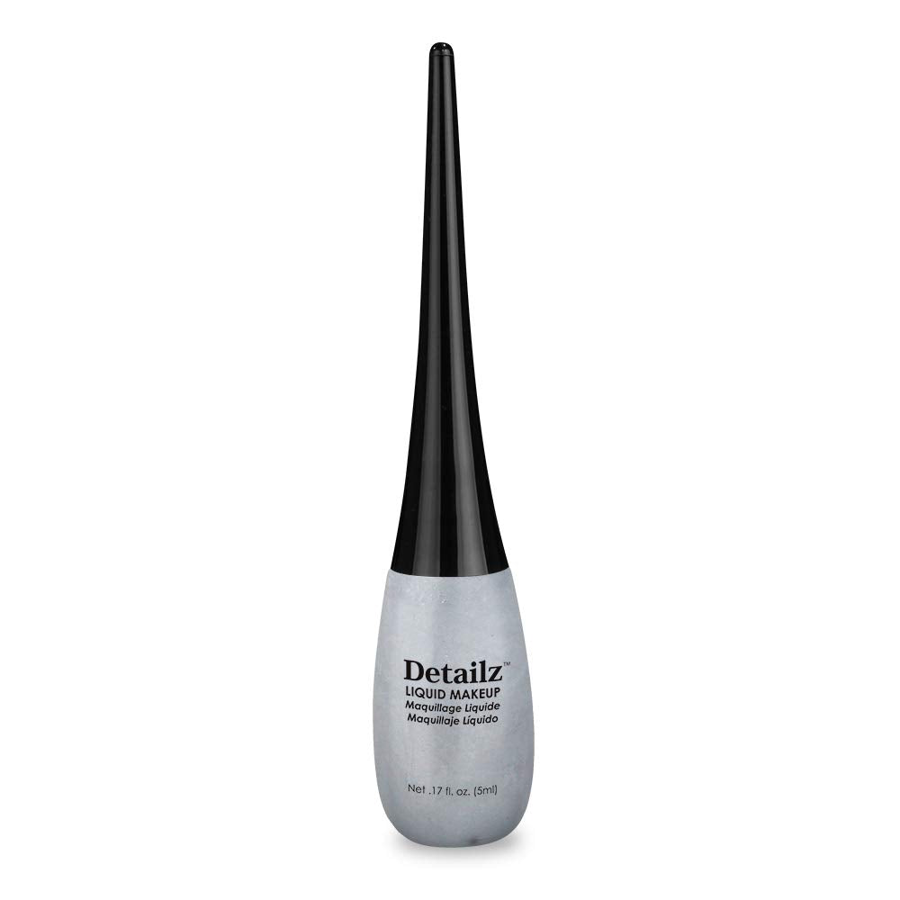 Mehron Makeup Detailz Fine Tip Liquid Makeup | Fine Point Eyeliner| Professional Liquid Face Paint & Eyeliner .17 fl oz (5 ml) (Silver) Beauty & Personal Care Mehron