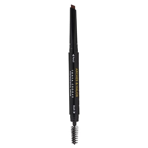 Arches & Halos Angled Brow Shading Pencil - Double Sided Eyebrow Filler and Spoolie - Angled Brush Design for Precise Shaping and Styling - Buildable Beauty & Personal Care Arches & Halos