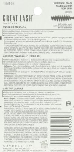 Maybelline Great Lash Washable Mascara, Brownish Black, 0.43 fl. oz. Beauty & Personal Care MAYBELLINE