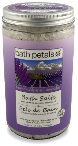 Bath Petals - French Alpine Lavender Bath Salts, 40 OZ / 1113 g e 10-15 baths Beauty and Personal Care thebestton