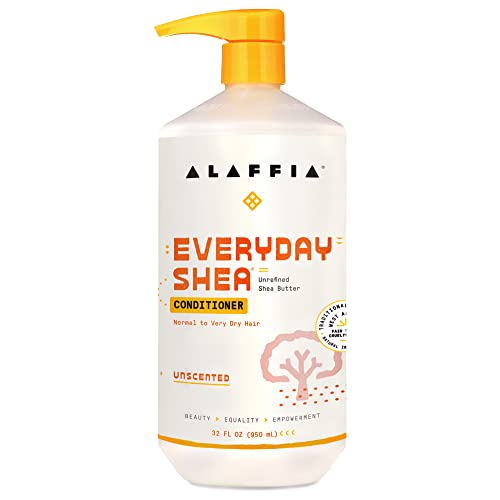 Alaffia EveryDay Shea Conditioner, Moisturizes, Restores and Protects. Made with Fair Trade Shea Butter, Cruelty Free, No Parabens, Vegan, Unscented