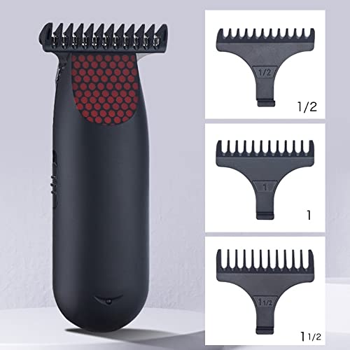 HIONJIN Rechargeable Bald Clipper 0 MM T Steel Blade Cutter Barber Shop Professional Hair Trimmer for Men Kits Beard 3 Guide Combs Mini Beauty and Personal Care HIONJIN