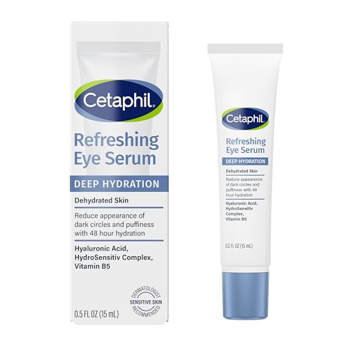 CETAPHIL Deep Hydration Refreshing Eye Serum, 0.5 fl oz, 48Hr Hydrating Under Eye Cream to Reduce the Appearance of Dark Circles, With Hyaluronic Beauty & Personal Care Cetaphil