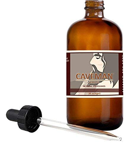 Caveman Beard Oil, Leave in Conditioner - Promotes Growth - All Natural - Softens and Strengthens Beard and Mustaches for Men (Bay Rum Scent) Beauty and Personal Care ManCave