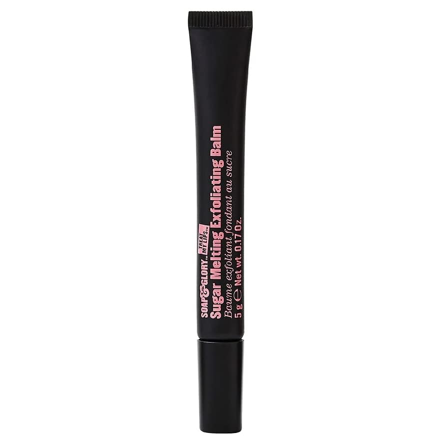 Soap & Glory Treat My Lips Sugar Melting Exfoliating Balm - Vitamin E & Shea Butter Moisturizing Lip Scrub - Gentle Exfoliating Scrub + Hydrating Lip Beauty and Personal Care Soap & Glory
