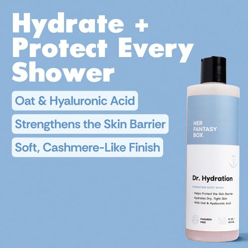 Her Fantasy Box | Dr. Hydration Moisturizing Body Wash - Ultra-Hydrating Cleanser with Hyaluronic Acid & Aloe, Gentle Daily Wash for Soft Beauty & Personal Care Her Fantasy Box