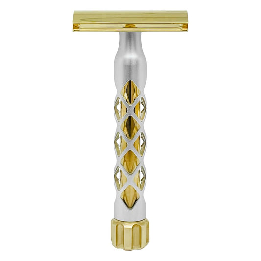 The Goodfellas’ Smile Valynor Double Edge Safety Razor - CNC Machined Brass Head & Brass/Aluminum Handle - 0.8mm Neutral Gap for Smooth, Close Beauty and Personal Care The Goodfellas' smile