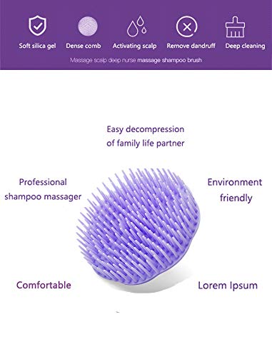 Aroveea Hair Scalp Brush Dandruff Cleaning Brush Shower Scalp Shampoo Brush Scalp Massager Pack of 4 (Orange and Violet) Beauty & Personal Care Aroveea