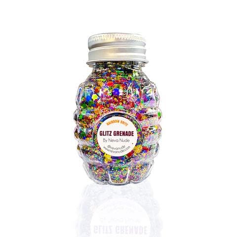 Neva Nude Face and Body Glitter Keychain - Chunky Glitter in Aloe for Festivals, Raves, and More | Cosmetic Grade | Super Sparkly (Rainbow Brite Beauty & Personal Care Neva Nude