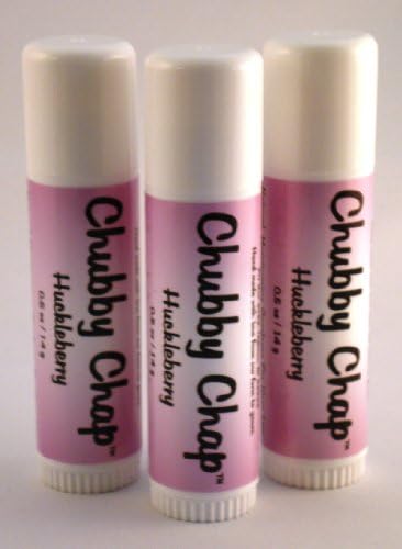 Chubby Chap - Three (3x) Large Jumbo Chapstick Natural Chapstick - 1/2 Ounce Lip Balm (Huckleberry) Beauty and Personal Care Chubby Chap