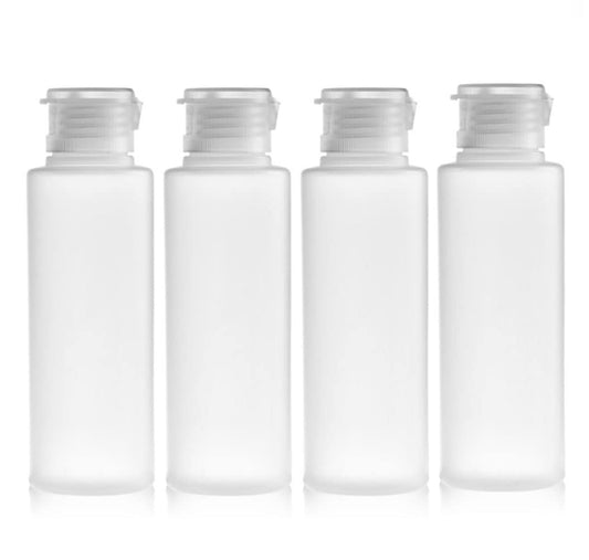 Bamboopack 4 Pcs 100ml 3.3oz Leak Proof Refillable Plastic Bottle Squeeze Containers Liquid Containers Squeeze Tube Transparent Dispenser Toiletries Beauty & Personal Care Bamboopack