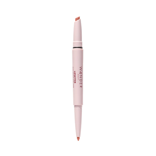 Wander Beauty Lipsetter Dual Cream Lipstick + Lip Liner - Ticket to Tawny - Ultra-Smooth, Hydrating Lipstick and Brown Nude Lip Liner with a Soft Beauty & Personal Care Wander Beauty