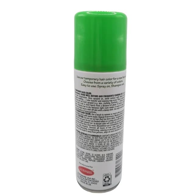 Goodmark Temporary Hair Color Green 3 oz. Spray on - Wash Out! Beauty & Personal Care Goodmark