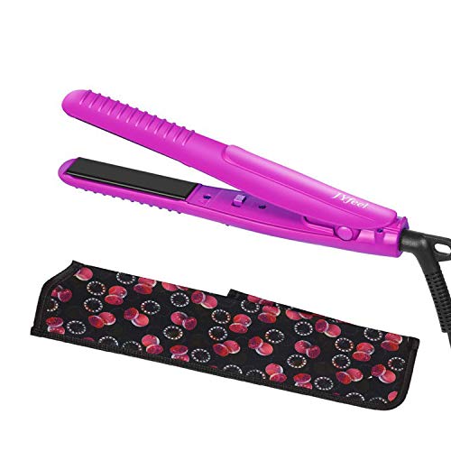 JYfeel Mini Travel Flat Iron, 2/3 inch, Ceramic Tourmaline, Dual Voltage Hair Straightener, instant Heat Up to 430, with Travel Case Beauty & Personal Care JYfeel