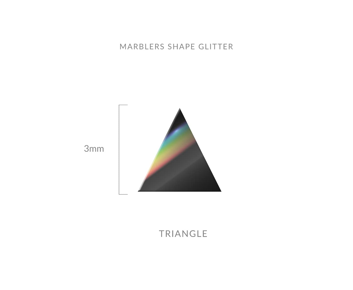 MARBLERS [Triangle] Shape Glitter for Body & Face 0.11oz (3g) | Flake | Non-Toxic | Vegan | Cruelty-Free | Eyeshadow, Nail Polish, Nail Art | Beauty & Personal Care MARBLERS