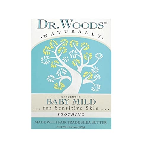 Dr. Woods Unscented Baby Mild Bar Soap with Organic Shea Butter for Sensitive Skin, 5.25 Ounce (Pack of 1) Beauty & Personal Care Dr. Woods