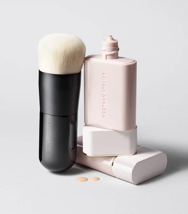 Westman Atelier The Radiant Skin Duo - Vital Skincare Complexion Drops in Atelier IV + Liquid Blender Brush Beauty & Personal Care WESTMAN ATELIER