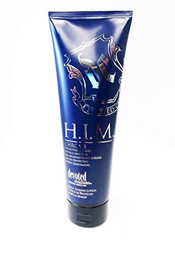 DEVOTED CREATIONS H.I.M Chrome Natural Bronzer For Men Tanning Lotion 8.5 oz Beauty & Personal Care Devoted Creations