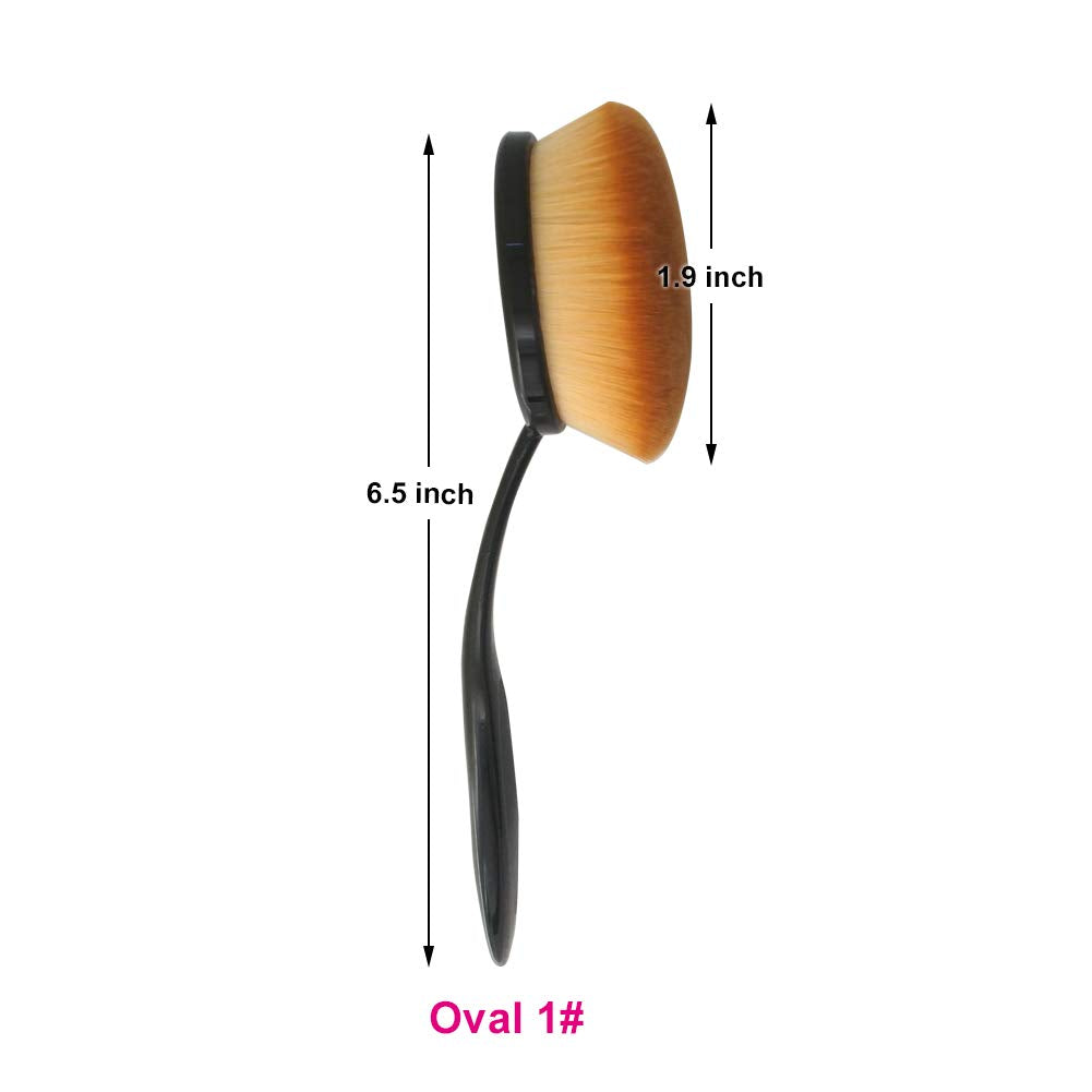 JOSALINAS Oval 1# Makeup Brush Upgraded Fast Flawless Application Toothbrush Foundation Concealer Blusher Liquid Cream Powder Cosmetic Blending Tool Beauty & Personal Care JOSALINAS