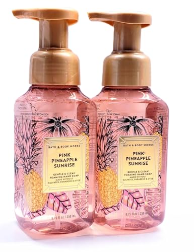 Bath and Body Works Gentle and Clean Foaming Hand Soap 8.75 oz each - Pack of 2 (Pink Pineapple Sunrise) Beauty & Personal Care Bath & Body Works