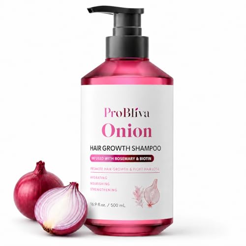 ProBliva Onion Shampoo for Hair Growth: Onion Hydrosol Shampoo with Biotin and Rosemary for Hair Loss and Thinning Hair - Promotes Healthier, Thicker Beauty & Personal Care ProBliva