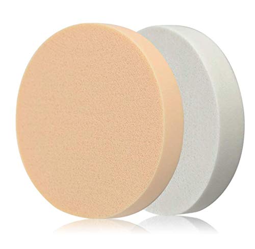 LASSUM 6 Pcs Round Makeup Sponge Facial Powder Puff,Beauty Makeup Foundation Powder Puff -Uses for Dry and Wet 3.54" Diameter Beauty & Personal Care LASSUM