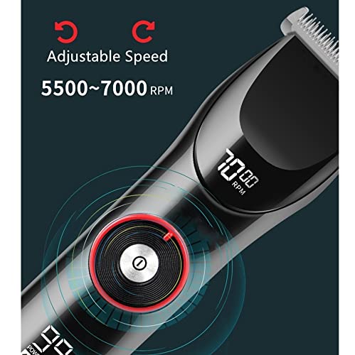 HIONJIN 3500mah 10H Hair Clipper for Men Washable Rechargeable Hair Trimmer Stainless Steel Professional Cutting Machine Hair Clippers for Men Beauty and Personal Care HIONJIN