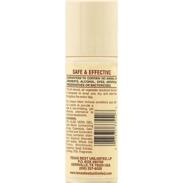Alvera All Natural Roll-On Deodorant Aloe & Almonds - 3 Fl Oz, 4 pack Beauty and Personal Care Alvera