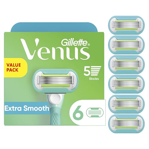 Gillette Venus Extra Smooth Womens Razor Blade Refills, 6 Count, Designed for a Close, Smooth Shave Beauty and Personal Care Gillette Venus