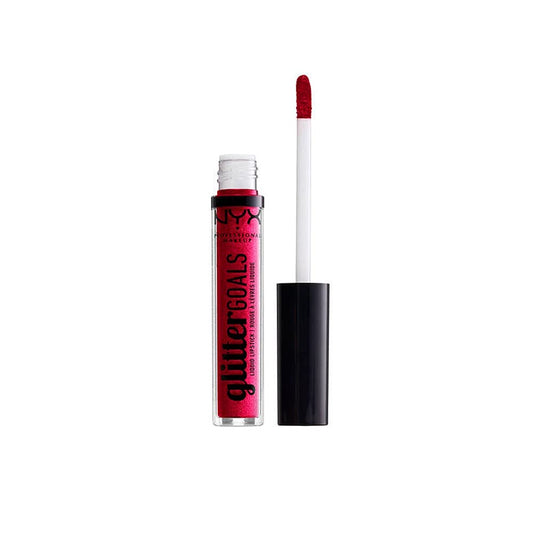 NYX PROFESSIONAL MAKEUP Glitter Goals Liquid Lipstick - Reflector, Hot Pink With Pink And Magenta Glitter Beauty & Personal Care NYX PROFESSIONAL MAKEUP