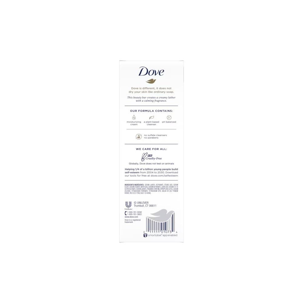 Dove Relaxing Lavender Beauty Bar with Lavender and Chamomile Scent 3.75 Ounce 6 Bar Beauty & Personal Care Dove
