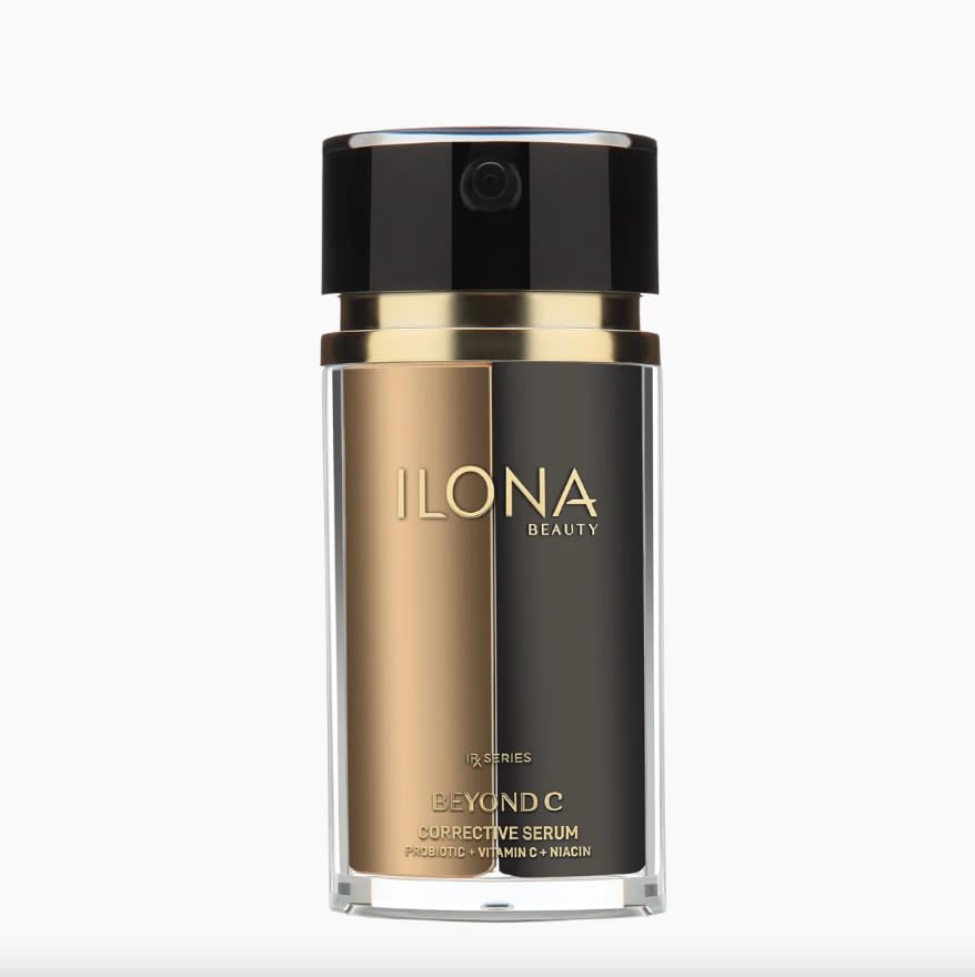 ILONA Beyond C | Anti Aging & Brightening Dual Face Serum | Vitamin C, Niacin & Probiotics for Age Spot Correction & Even Skin Tone | 1.2 oz. Beauty & Personal Care ILONA