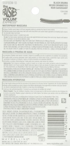Maybelline New York The Falsies Volum' Express Waterproof Mascara, Black Drama 385, 0.28 Fluid Ounce Beauty & Personal Care MAYBELLINE