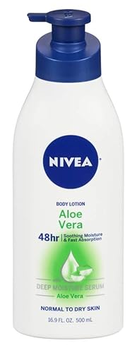 NIVEA Lotion Aloe Vera 48 Hour 16.9 Ounce Pump (500ml) (2 Pack) Beauty & Personal Care NIVEA
