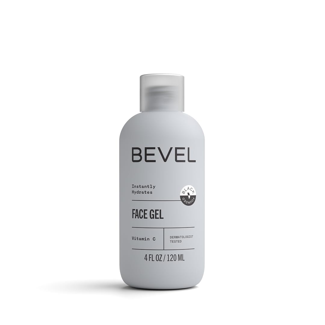 Bevel Face Moisturizer for Men with Vitamin C and Tea Tree Oil, Clear, Lightweight Face Lotion Gel, Improves Dry, Oily and Sensitive Skin, 4 Fl Oz Beauty & Personal Care Bevel
