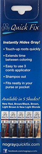 No Gray Quick Fix, Light Brown, Instantly Hide Gray Roots, Easy to Use 3 Comb Applicator, Compact & Travel Friendly Beauty & Personal Care No Gray