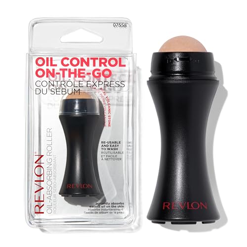 Revlon Face Roller, Oily Skin Control for Makeup, Oil Absorbing, Volcanic Reusable Facial Skincare Tool, Stocking Stuffer for Women & Men, 1 count Beauty & Personal Care REVLON