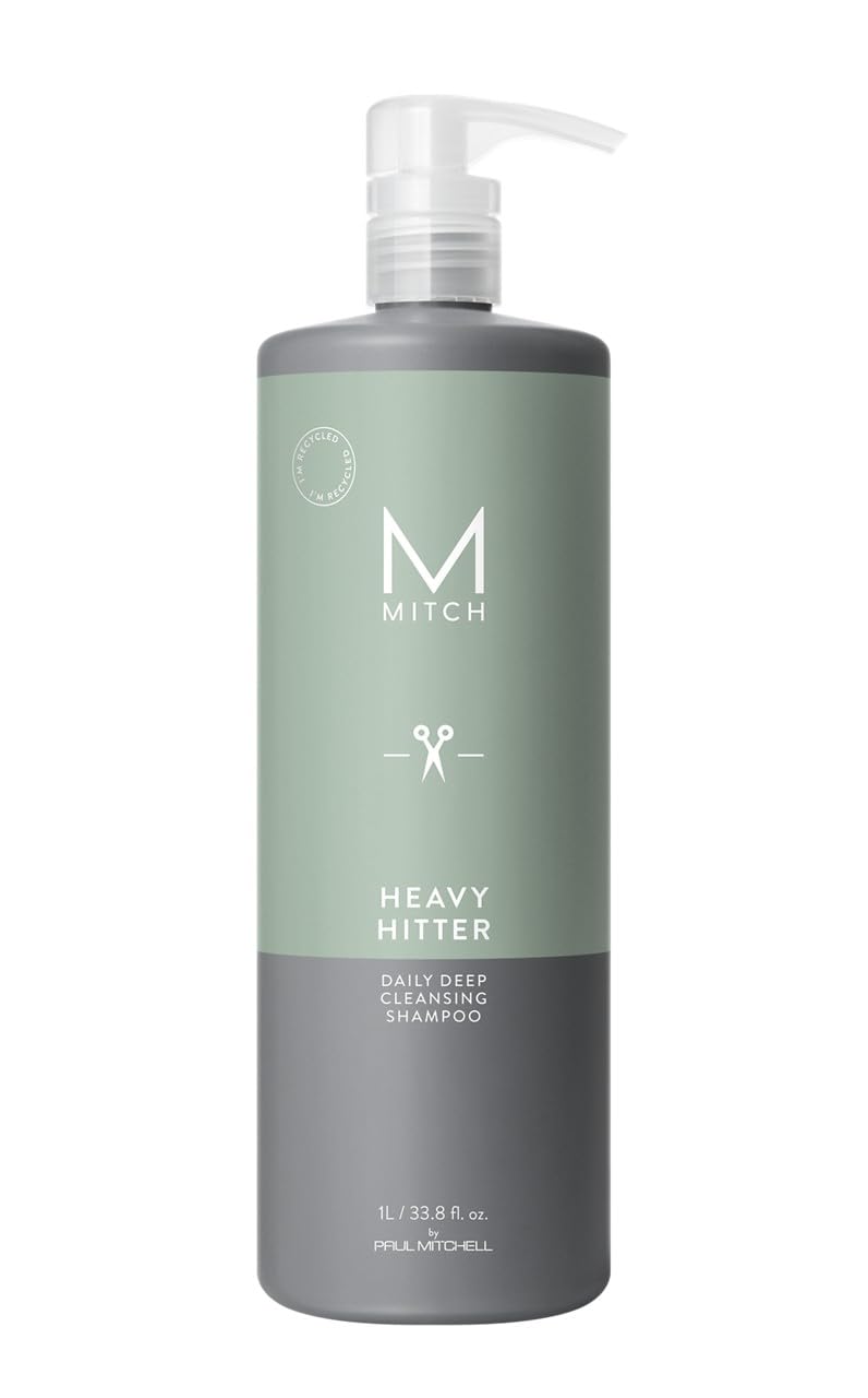 MITCH by Paul Mitchell Heavy Hitter Daily Deep Cleansing Shampoo for Men, For All Hair Types, 33.8 fl. oz. Beauty & Personal Care MITCH