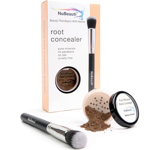NuBeauti Hair Root Touch Up Powder - Medium Brown - 11 True-to-Nature Root Concealer Shades - Long-lasting, Fragrance Free, Paraben Free, Talc Free Beauty & Personal Care NuBeauti