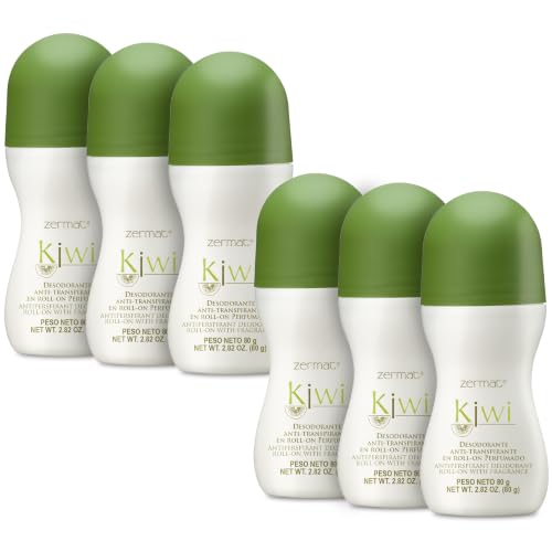 Zermat Kit 6 Kiwi Antiperspirant Roll On Deodorant for Men & Women - Travel Size Deodorant for Sweat Control - Long-Lasting Fresh Citrus Scent - Anti Beauty and Personal Care Zermat
