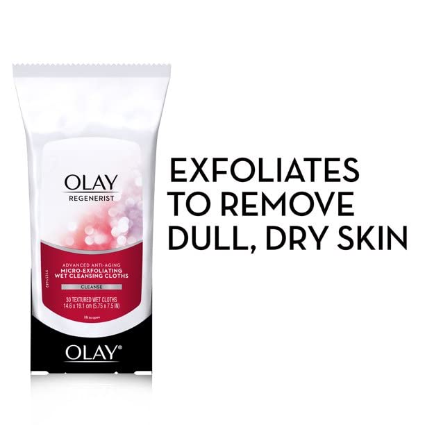 Olay Regenerist Advanced Anti-Aging Wet Cleansing Cloths (Pack of 30) Beauty & Personal Care OLAZ