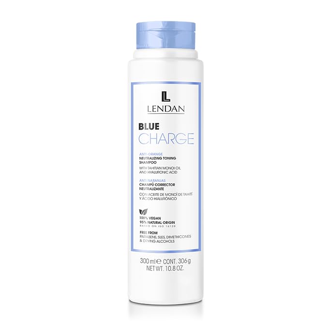Lendan Anti-Yellow Kit with Blue Pigments, Blue Charge Shampoo 300ml + Re-Charge Mask 500ml Beauty & Personal Care Lendan