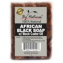 By Natures 100% Natural African Black Soap With Black Castor Oil 6.0 Oz (Pack of 1) Beauty & Personal Care By Natures