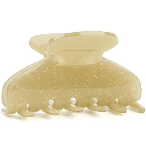 MAORULU Medium Cute Acetate Hair Claw Clips for Women Girls, 3 Inch Glitter Claw Clips for Thin & Medium Thick Hair, Durable French Banana Clip Beauty and Personal Care MAORULU Default Title