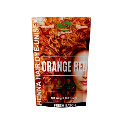 1 Pack Of Red/Orange Henna Hair & Beard Color/Dye 100 Grams - Natural Hair Color, Plant-based Hair Dye - The Henna Guys Beauty & Personal Care The Henna Guys