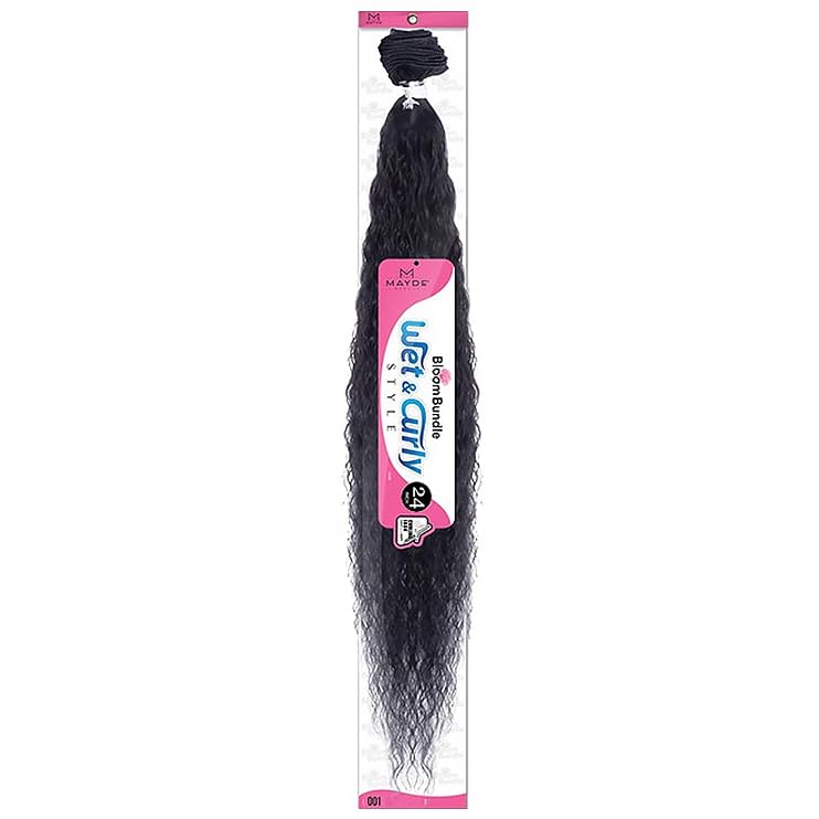 Mayde Beauty Bloom Bundle Weaving WET & CURLY 001 24" (4 MEDIUM BROWN)