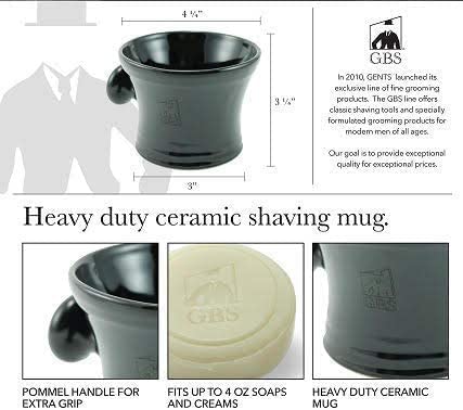 G.B.S Black Deluxe Razor Set, Butterfly Opening De Adjustable Razor Shaving Bowl Soap Shower Gel and Aftershave Balm Beauty and Personal Care G.B.S