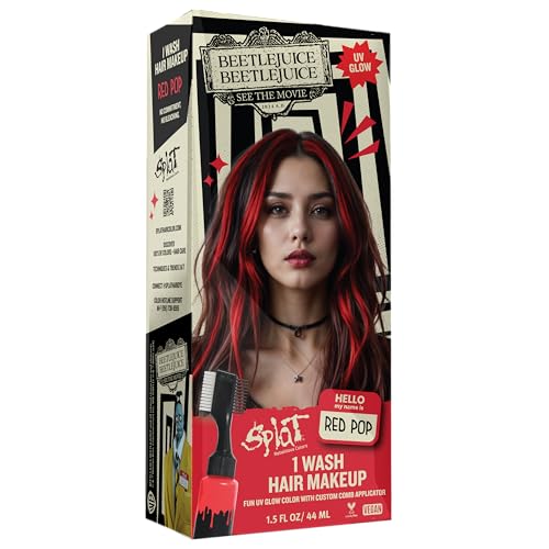 Beetlejuice Beetlejuice Splat 1-Wash Temporary Hair Dye, Red Pop Beauty & Personal Care Splat