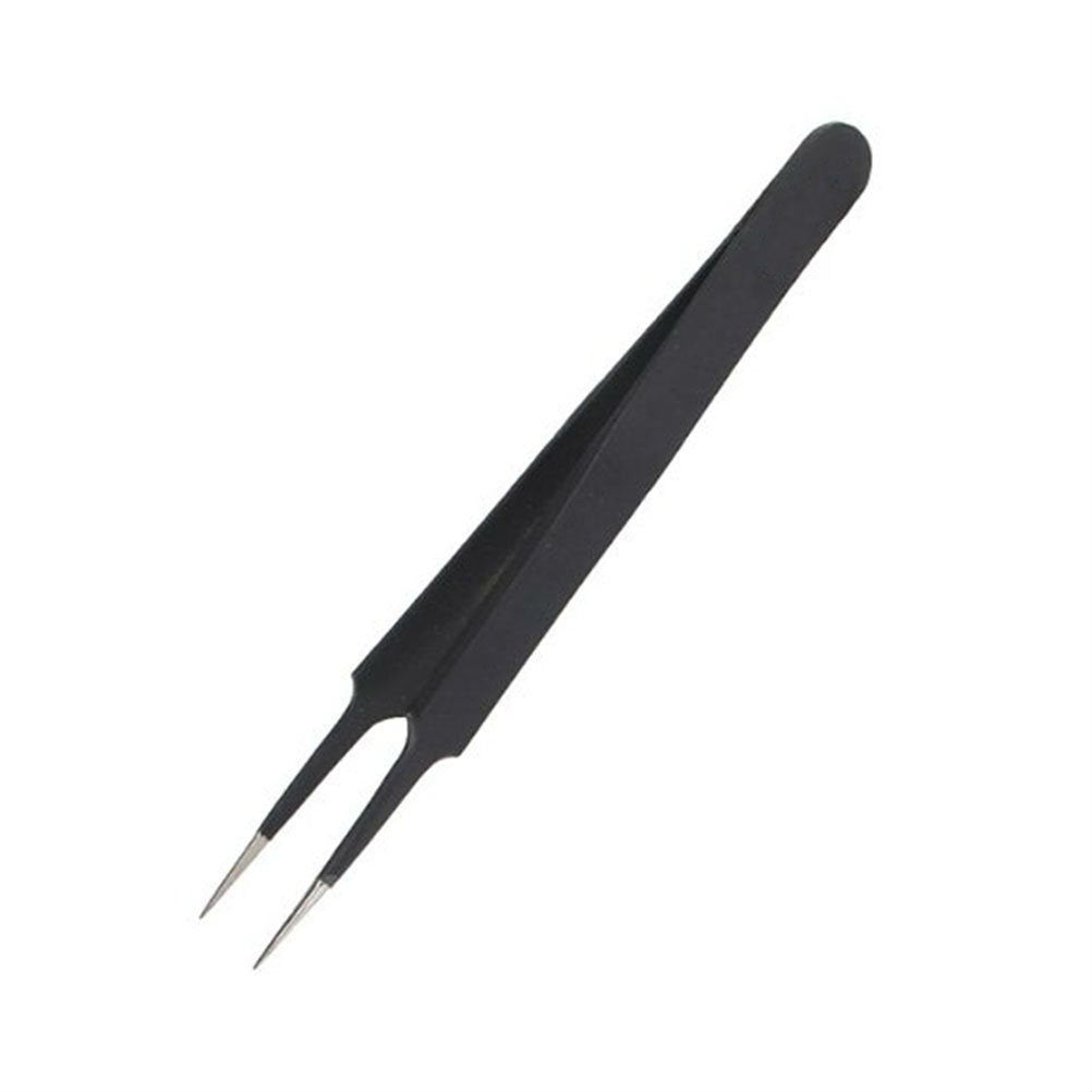 AKOAK 4 Pcs ESD Tweezers Set Anti-Static Tweezers Stainless Steel Tweezers for Eyelash Extension,Electronics, Jewelry-making - Straight and Curved Tip Beauty & Personal Care AKOAK