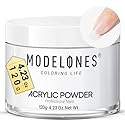 Modelones Clear Acrylic Powder, 4.23oz Acrylic Powder Large Capacity Professional Acrylic Nail Powder Polymer for 3D French Nail Manicure Extension Beauty & Personal Care modelones